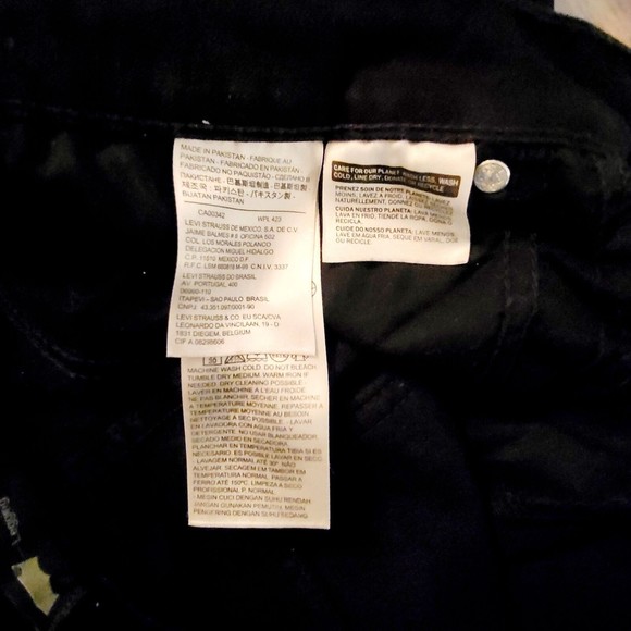Levis Womens Black Cotton Blend Dark Wash‎ Pockets Cropped Jegging Jeans Size 27 - Picture 10 of 11